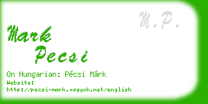 mark pecsi business card
