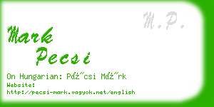 mark pecsi business card